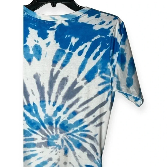 1811. BLOOMING JELLY RUCHED ON EACH SIDE TSHIRT DRESS SIZE SMALL MIDI LENGTH - Picture 7 of 9